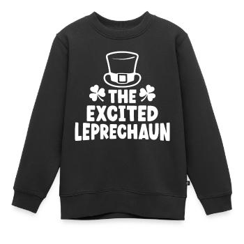 Der aufgeregte Kobold - Kinder Premium Organic Sweatshirt - Schwarz - Vorne - AI Model Kid Female (0cm)