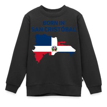 San Cristobal - Sweat Premium enfant bio - noir - Devant - AI Model Kid Female (0cm)