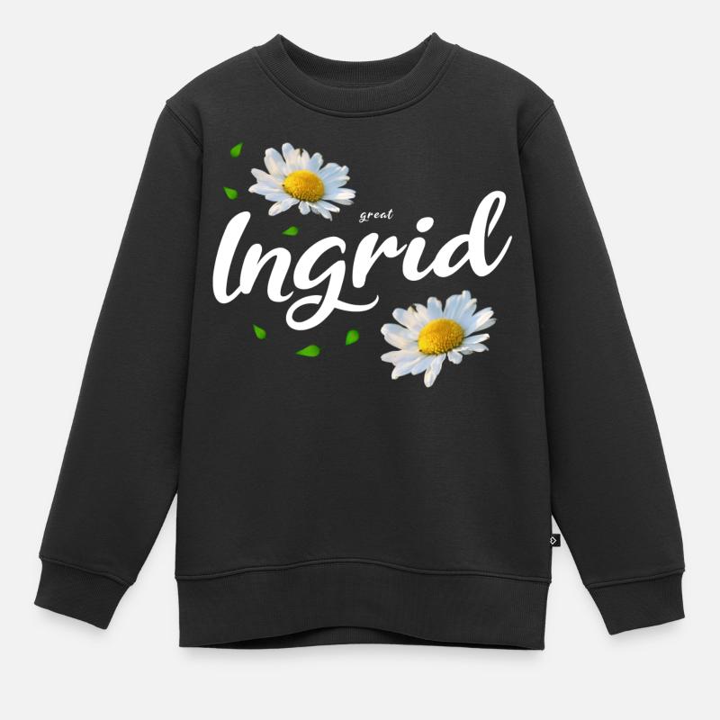 Ingrid - Kinder Premium Organic Sweatshirt - Schwarz