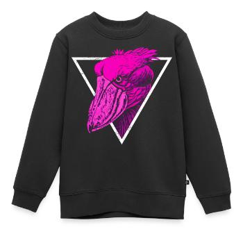 Oiseau bec-en-sabot - Sweat Premium enfant bio - noir - Devant - AI Model Kid Female (0cm)