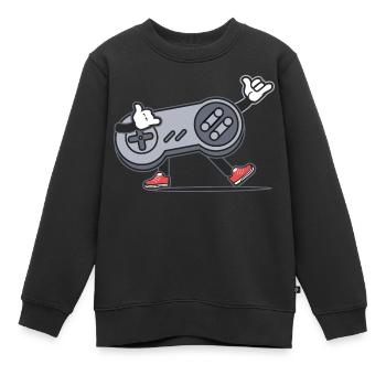 Gamer Retro Konsolen-Videospiele - Kinder Premium Organic Sweatshirt - Schwarz - Vorne - AI Model Kid Female (0cm)
