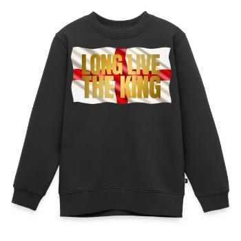 Couronnement du roi britannique Charles Angleterre Drapeau - Sweat Premium enfant bio - noir - Devant - AI Model Kid Female (0cm)