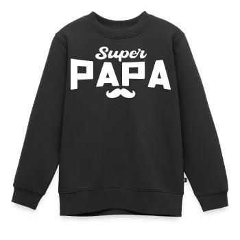 Super Daddy Daddy Geschenk Papa - Kinder Premium Organic Sweatshirt - Schwarz - Vorne - AI Model Kid Female (0cm)