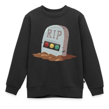 Feu tricolore reposer en toute tranquillité RIP - Sweat Premium enfant bio - noir - Devant - AI Model Kid Female (0cm)