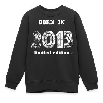 NÉ EN 2013 - édition limitée - Sweat Premium enfant bio - noir - Devant - AI Model Kid Female (0cm)