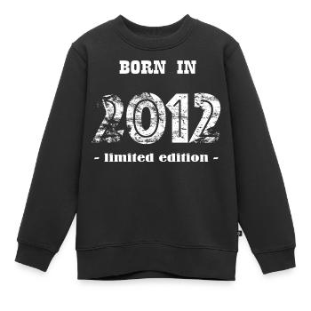 NÉ EN 2012 - édition limitée - Sweat Premium enfant bio - noir - Devant - AI Model Kid Female (0cm)