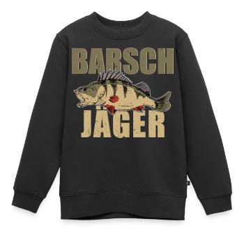 Barsch Jäger Barsche Angeln Kretzer Flussbarsch - Kinder Premium Organic Sweatshirt - Schwarz - Vorne - AI Model Kid Female (0cm)