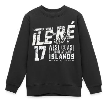 Ile de Ré Westküste Atlantik - Kinder Premium Organic Sweatshirt - Schwarz - Vorne - AI Model Kid Female (0cm)
