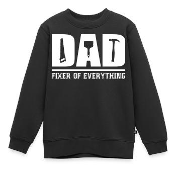 Dad - Fixer Of Everything Dad Gift - Sweat Premium enfant bio - noir - Devant - AI Model Kid Female (0cm)