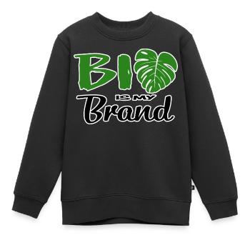 Bio est ma marque - Sweat Premium enfant bio - noir - Devant - AI Model Kid Female (0cm)