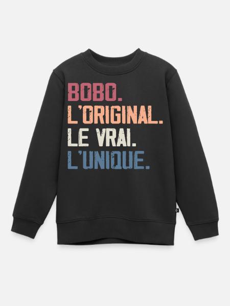 Bobo L'original Le Vrai L'unique - Sweat Premium enfant bio - noir