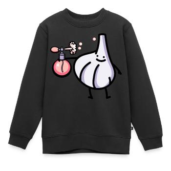 Knoblauch und Parfüm - Kinder Premium Organic Sweatshirt - Schwarz - Vorne - AI Model Kid Female (0cm)