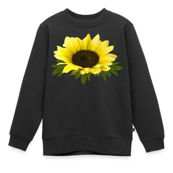 Tournesol - Sweat Premium enfant bio - noir - Devant - AI Model Kid Female (0cm)