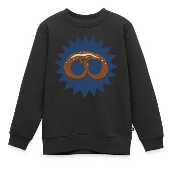 Brezel Stern - Kinder Premium Organic Sweatshirt - Schwarz - Vorne - AI Model Kid Female (0cm)