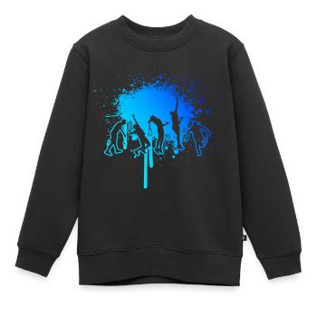 Tennis Joueur de tennis Jouer au tennis Jouer au tennis - Sweat Premium enfant bio - noir - Devant - AI Model Kid Female (0cm)