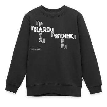 Harte Arbeit Weiß - Kinder Premium Organic Sweatshirt - Schwarz - Vorne - AI Model Kid Female (0cm)