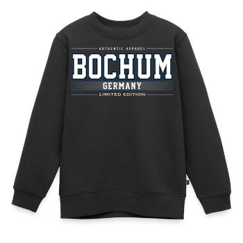 Bochum - Kinder Premium Organic Sweatshirt - Schwarz - Vorne - AI Model Kid Female (0cm)