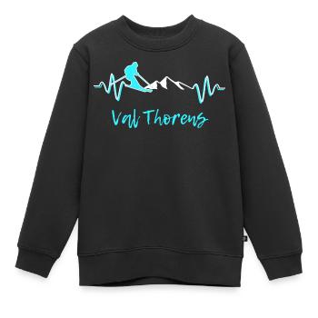 Skifahren Val Thorens - Kinder Premium Organic Sweatshirt - Schwarz - Vorne - AI Model Kid Female (0cm)