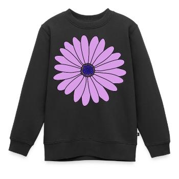 Blume lila Margerite - Kinder Premium Organic Sweatshirt - Schwarz - Vorne - AI Model Kid Female (0cm)