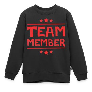 Team Mitglied - Kinder Premium Organic Sweatshirt - Schwarz - Vorne - AI Model Kid Female (0cm)