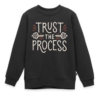 Motivations-Vertrauensprozess im Fitnessstudio - Kinder Premium Organic Sweatshirt - Schwarz - Vorne - AI Model Kid Female (0cm)