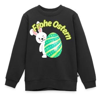 Frohe Ostern - Kinder Premium Organic Sweatshirt - Schwarz - Vorne - AI Model Kid Female (0cm)