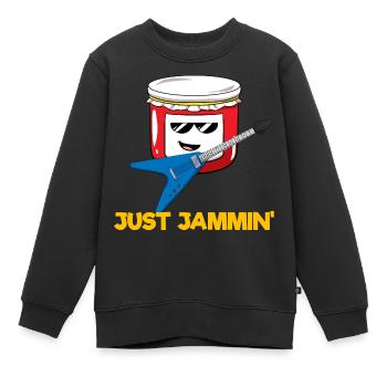 Jam Worth Gitarrist - Kinder Premium Organic Sweatshirt - Schwarz - Vorne - AI Model Kid Female (0cm)