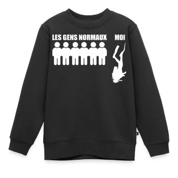 Diving | Diver Gift - Kids Premium Organic Sweatshirt - black - Front - AI Model Kid Female (0cm)