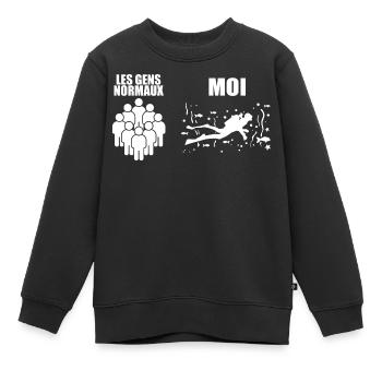 Diving | Diver Gift - Kids Premium Organic Sweatshirt - black - Front - AI Model Kid Female (0cm)