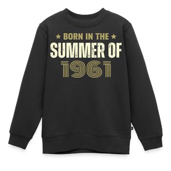 Jahrgang 1961 Jahrgang 1961 Geburtstagsgeschenk - Kinder Premium Organic Sweatshirt - Schwarz - Vorne - AI Model Kid Female (0cm)