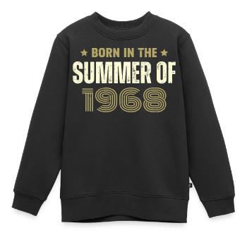 Jahrgang 1968 Jahrgang 1968 Geburtstagsgeschenk - Kinder Premium Organic Sweatshirt - Schwarz - Vorne - AI Model Kid Female (0cm)