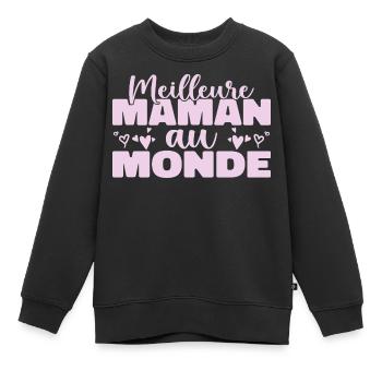 Die beste Mutter der Welt zum Muttertag - Kinder Premium Organic Sweatshirt - Schwarz - Vorne - AI Model Kid Female (0cm)