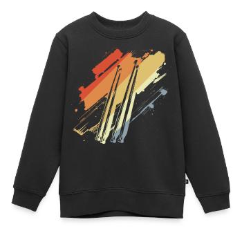 Drumsticks Vintage Look - Kinder Premium Organic Sweatshirt - Schwarz - Vorne - AI Model Kid Female (0cm)
