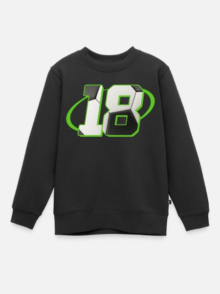 18 Geburtstag Fußball 18 Jahre Fußballer - Kinder Premium Organic Sweatshirt - Schwarz