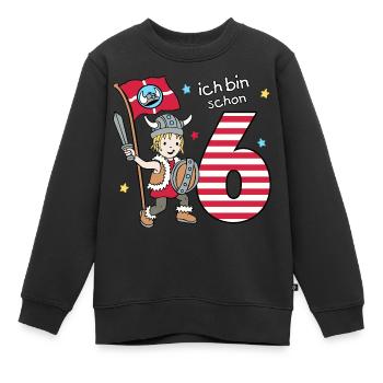 6. Geburtstag Wikinger Jungen Geschenkidee - Kinder Premium Organic Sweatshirt - Schwarz - Vorne - AI Model Kid Female (0cm)