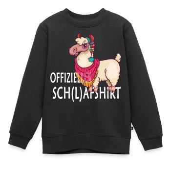 My Official (l)afshirt, Sleeping Pyjamas Llama - Kinder Premium Organic Sweatshirt - Schwarz - Vorne - AI Model Kid Female (0cm)
