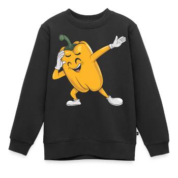 Paprika Geschenk - Kinder Premium Organic Sweatshirt - Schwarz - Vorne - AI Model Kid Female (0cm)