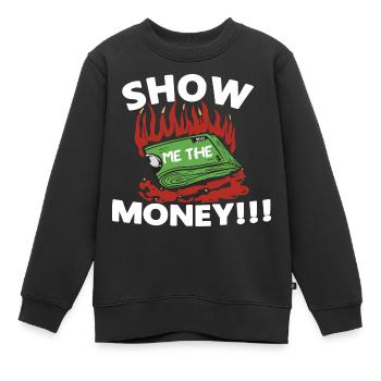 Show Money Design für gut verdienende Berufstätige - Kinder Premium Organic Sweatshirt - Schwarz - Vorne - AI Model Kid Female (0cm)