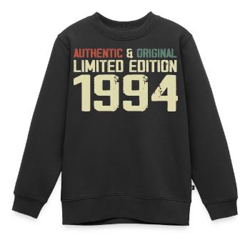 1994 Geburtstagsgeschenk 1994 Jahrgang 1994 Retro - Kinder Premium Organic Sweatshirt - Schwarz - Vorne - AI Model Kid Female (0cm)