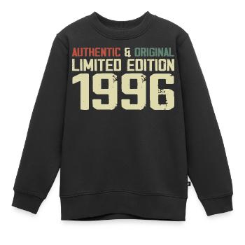 1996 Geburtstagsgeschenk 1996 Jahrgang 1996 Retro - Kinder Premium Organic Sweatshirt - Schwarz - Vorne - AI Model Kid Female (0cm)