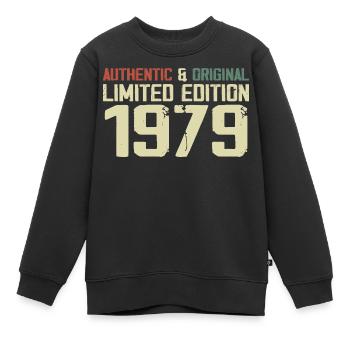 1979 Geburtstagsgeschenk 1979 Jahrgang 1979 Retro - Kinder Premium Organic Sweatshirt - Schwarz - Vorne - AI Model Kid Female (0cm)