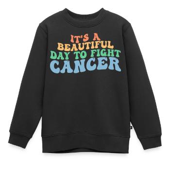 Es ist ein schöner Tag, um Krebs zu bekämpfen, Krebs zu bekämpfen - Kinder Premium Organic Sweatshirt - Schwarz - Vorne - AI Model Kid Female (0cm)