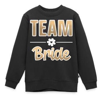 Équipe Mariée - Sweat Premium enfant bio - noir - Devant - AI Model Kid Female (0cm)