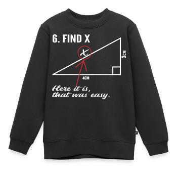 Suchen x - Kinder Premium Organic Sweatshirt - Schwarz - Vorne - AI Model Kid Female (0cm)