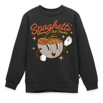 Membre du Spaghetti Lovers Club - Sweat Premium enfant bio - noir - Devant - AI Model Kid Female (0cm)
