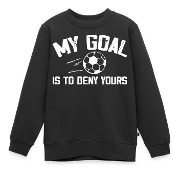 Mein Ziel ist es, deine zu verleugnen - Kinder Premium Organic Sweatshirt - Schwarz - Vorne - AI Model Kid Female (0cm)