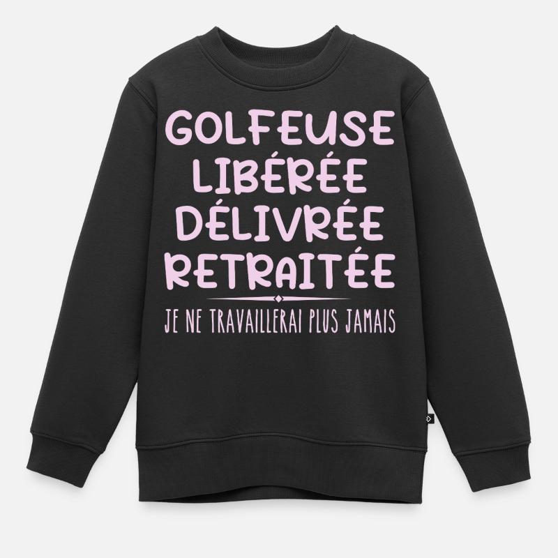 Golfer feiert Ruhestand mit Humor Geschenk - Kinder Premium Organic Sweatshirt - Schwarz