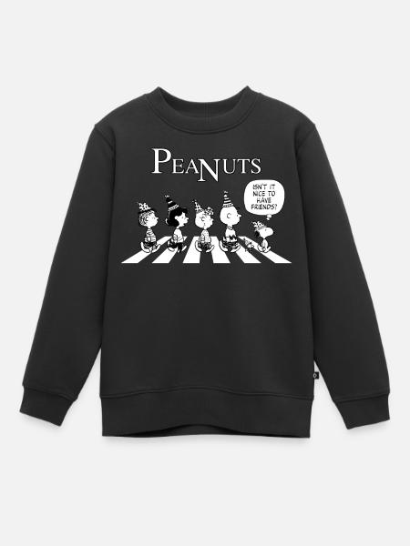 Fistaszki Snoopy, Charlie, Stella i Lucy urodziny - Premium børne sweatshirt økologisk - sort