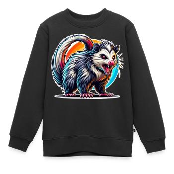 Opossum - Kinder Premium Organic Sweatshirt - Schwarz - Vorne - AI Model Kid Female (0cm)