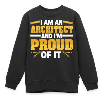 Architekt - Kinder Premium Organic Sweatshirt - Schwarz - Vorne - AI Model Kid Female (0cm)
